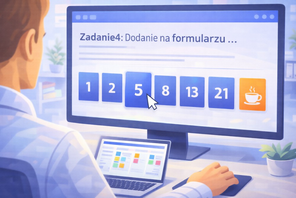 Ilustracja funkcji RetroAppSuite na landingu planning poker online